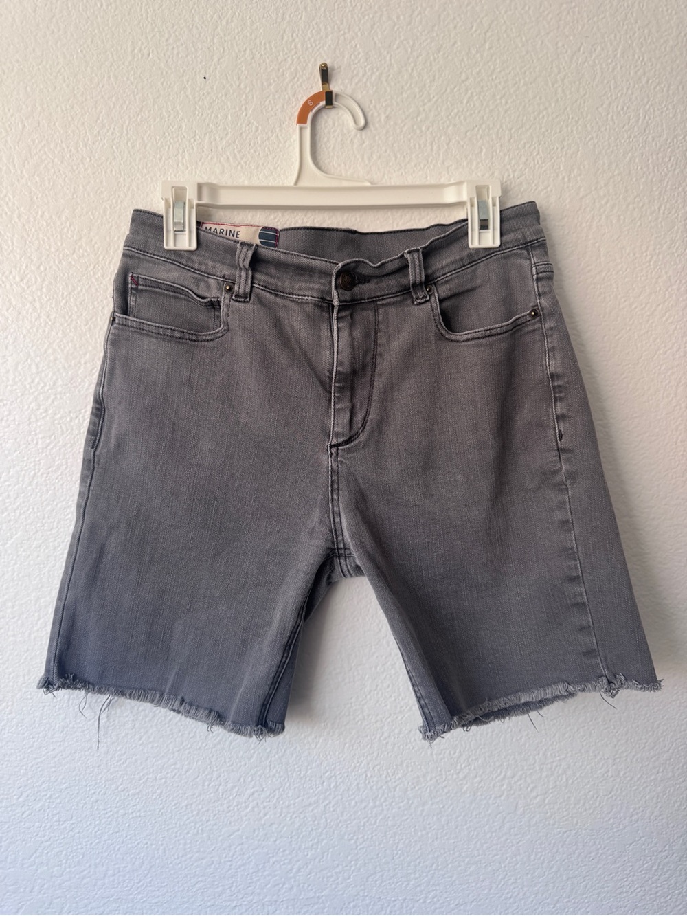 Marine Layer Men's Gray Cutoff Denim Shorts
